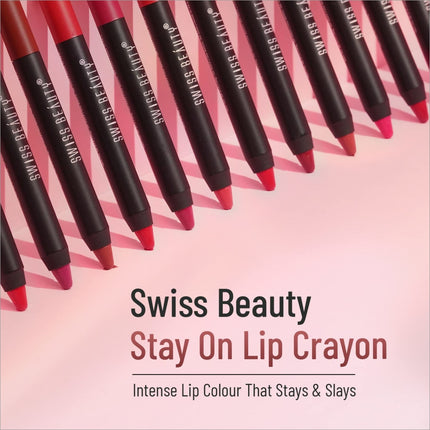 Swiss Beauty Matte Long Lasting Crayon Lipstick - Crayon