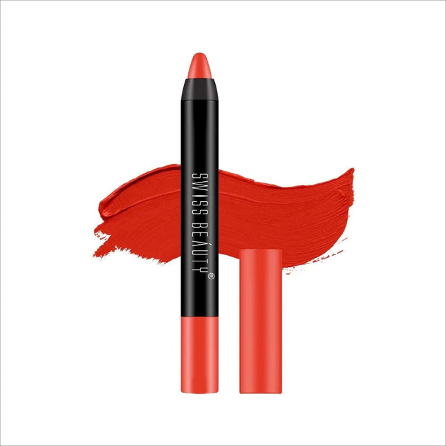 Swiss Beauty Matte Long Lasting Crayon Lipstick - Shade No.