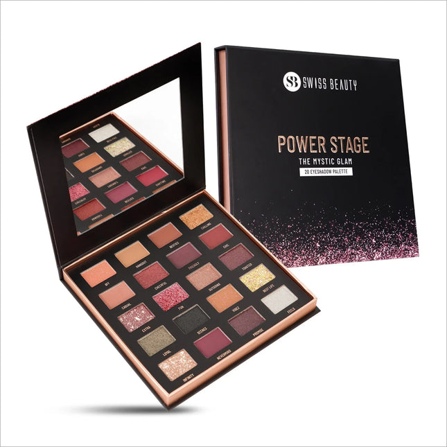 Swiss Beauty Power Stage Eyeshadow Palette with 20