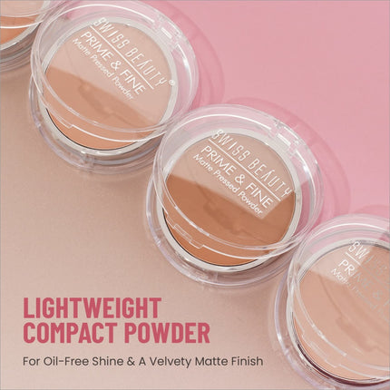 Swiss Beauty Prime & Fine Matte Pressed Powder - FACE POWDER