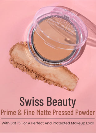 Swiss Beauty Prime & Fine Matte Pressed Powder - FACE POWDER