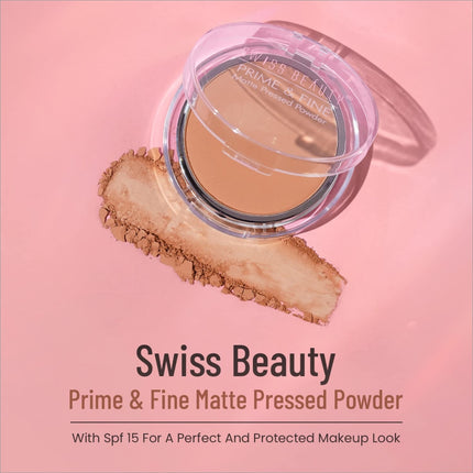 Swiss Beauty Prime & Fine Matte Pressed Powder - FACE POWDER