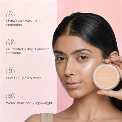 Swiss Beauty Prime & Fine Matte Pressed Powder - FACE POWDER