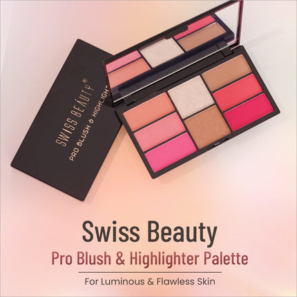 Swiss Beauty Pro Blusher & Highlighter Palette -