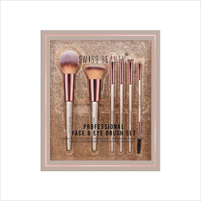 Swiss Beauty Professional Face & Eye Brush Set of 6