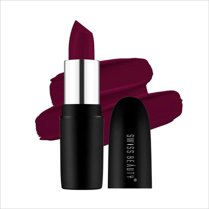 Swiss Beauty Pure Matte Lipstick - Shade No. 12 — BERRY -