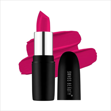 Swiss Beauty Pure Matte Lipstick - Shade No. 5 — LUSH-PINK -