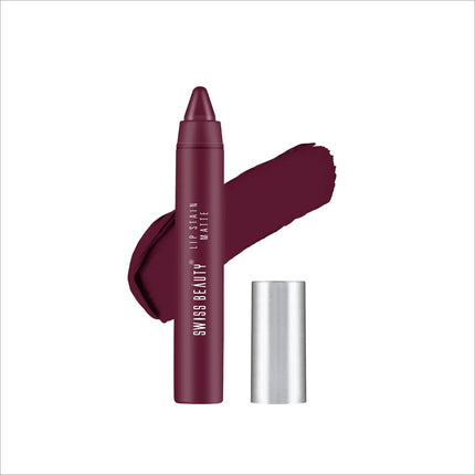 Swiss Beauty Stain Matte Lipstick - Shade No. 12 — BERRY