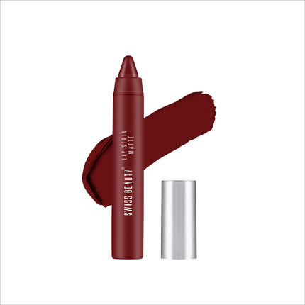 Swiss Beauty Stain Matte Lipstick - Shade No. 24 — RED