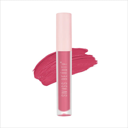 Swiss Beauty Super Matte Lipstick - Shade No. 14 — PINK
