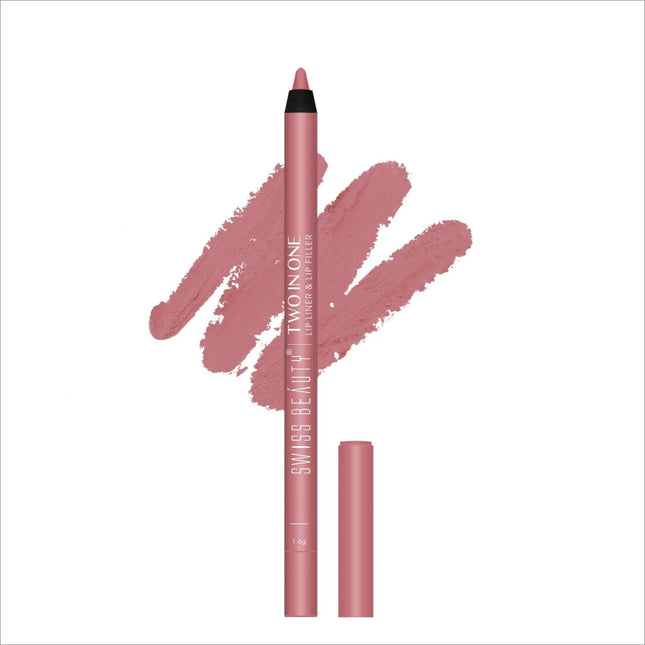 Swiss Beauty Two in One Lip Liner & Lip Filler - Shade No.