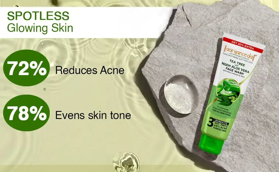 AARYANVEDA Acne-End Face Wash & Tea Tree With Neem Aloevera