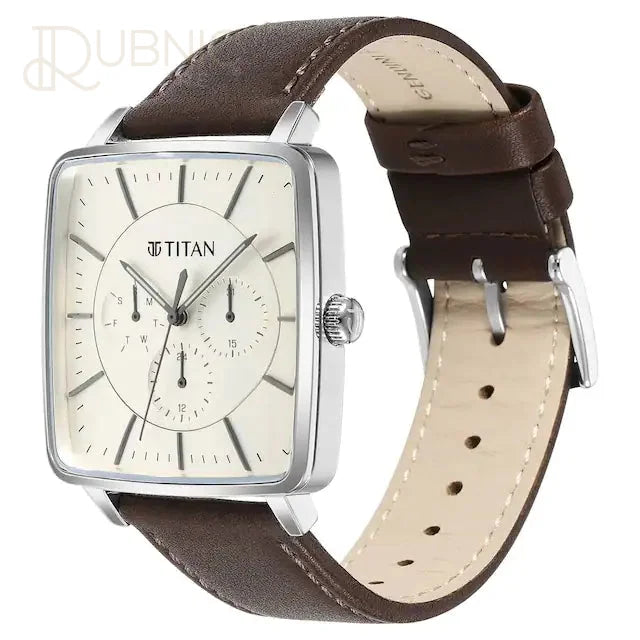 Buy TITAN Avant Garde II 49 mm Silver White Dial Stainless Steel Analog  Watch For Men - 90178WM01 | Shoppers Stop
