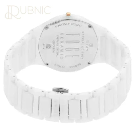 TITAN Edge Ceramic in Arctic White - WATCH