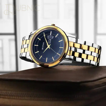 TITAN Karishma Blue Dial Brass Strap Watch - WATCH