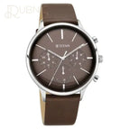 Light Leathers Watch with Brown Dial & Brown Leather Strap