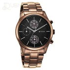 Black Dial GOLD Stainless Steel Strap Watch