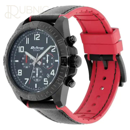 TITAN Octane Hyper Lume Watch with Hybrid Strap - RED -