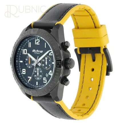 TITAN Octane Hyper Lume Watch with Hybrid Strap - YELLOW -