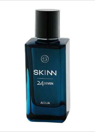 a bottle of skin cologne on a white background