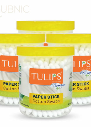 Tulips Premium Paper Stick Cotton Ear Buds 100 Sticks/ 200