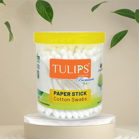 Tulips Premium Paper Stick Cotton Ear Buds 100 Sticks/ 200