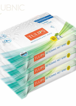 TULIPS Refreshing Wet Wipes - Summer Fresh with Green Tea