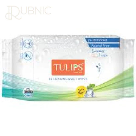 TULIPS Refreshing Wet Wipes - Summer Fresh with Green Tea