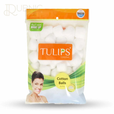 Tulips White Cotton Balls 50S - MAKEUP REMOVER