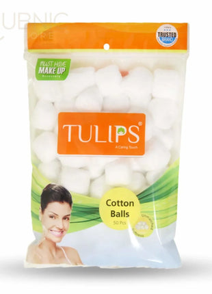 Tulips White Cotton Balls 50S Pack of 2 - MAKEUP REMOVER