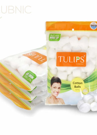 Tulips White Cotton Balls 50S Pack of 4 - MAKEUP REMOVER