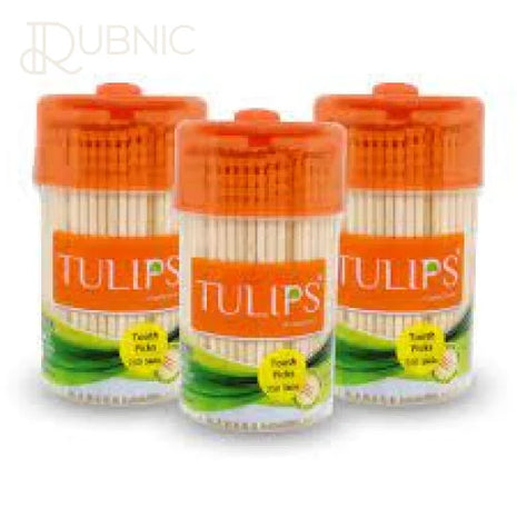 Tulips Wooden Toothpicks 250 Sticks PACK OF 3 - TOOTHPICK