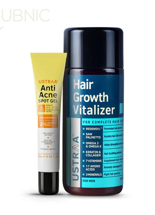 USTRAA Anti Acne Spot Gel & Hair Growth Viatlizer - HAIR