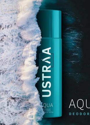 USTRAA AQUA Deodorant Body Spray 150 ml+Blue Deodorant Roll