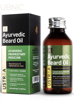 USTRAA Ayurvedic Beard Growth Oil- 100 ml - Beard & Hair