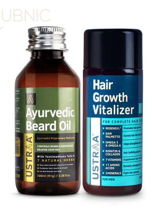 USTRAA Ayurvedic Beard Oil & Hair Growth Vitalizer - Beard &