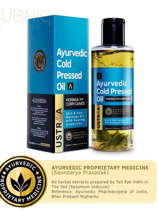 USTRAA Ayurvedic Cold Pressed Oil & Anti Hair Fall Shampoo -