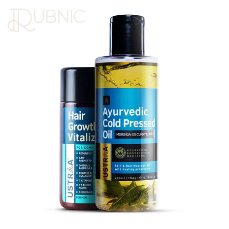 Ayurvedic Cold Pressed Oil & Hair Growth Vitalizer Combo -