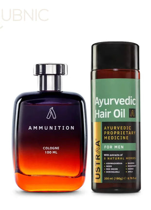 USTRAA Ayurvedic Hair Oil & Cologne- Ammunition - HAIR OIL