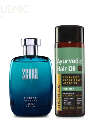 USTRAA Ayurvedic Hair Oil & Cologne- Scuba - HAIR OIL