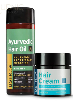 USTRAA Ayurvedic Hair Oil & Hair Cream- Daily Use - HAIR OIL