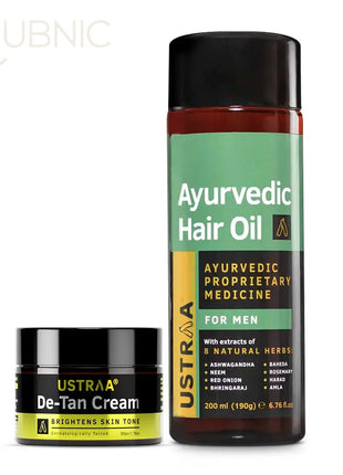 USTRAA Ayurvedic Hair Oil & De-Tan Cream - HAIR OIL