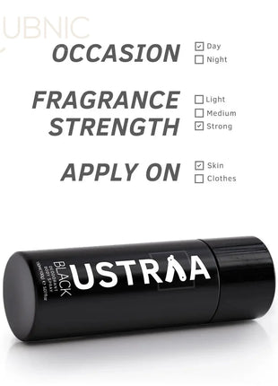 USTRAA BLACK Deodorant Body Spray 150 ml - BODY SPRAY