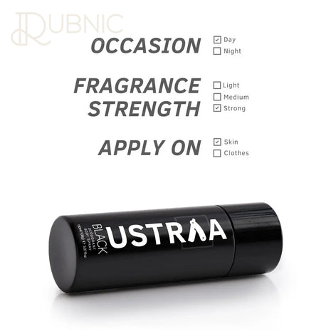 USTRAA BLACK Deodorant Body Spray 150 ml - BODY SPRAY