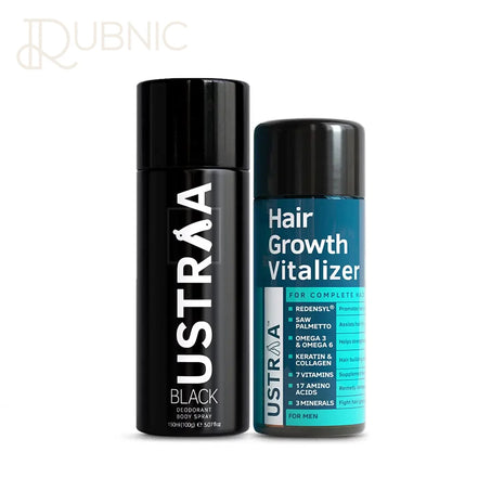 USTRAA Black Deodorant Body Spray 150 ml & Hair Growth