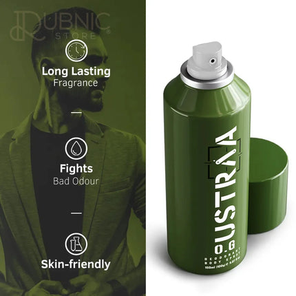USTRAA BLACK Deodorant Body Spray 150 ml+O.G Deodorant Body