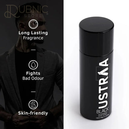 USTRAA BLACK Deodorant Body Spray 150 ml+O.G Deodorant Body