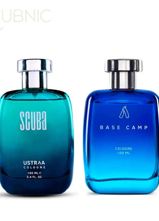 USTRAA Cologne Scuba & Base Camp Perfume for Men 100ml+100ml