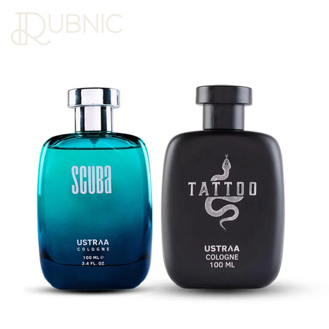 USTRAA cologne Scuba & Tattoo Perfume for Men 100ml+100ml -