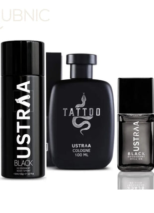 USTRAA Cologne Tattoo 100 ml Perfume for Men+BLACK Deodorant